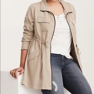 TORRID Drape Twill Anorak Jacket